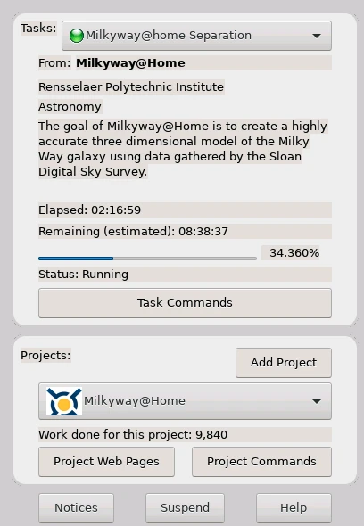 Boinc screenshot