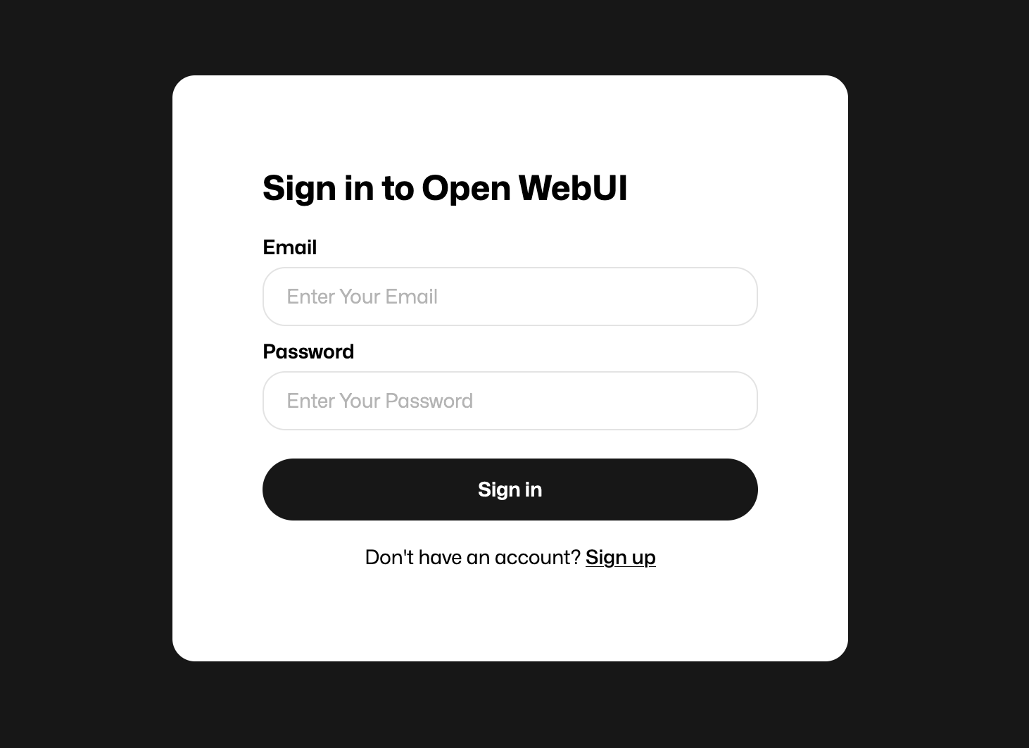 Login Screen