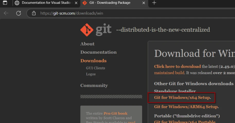 Git Downloadpage