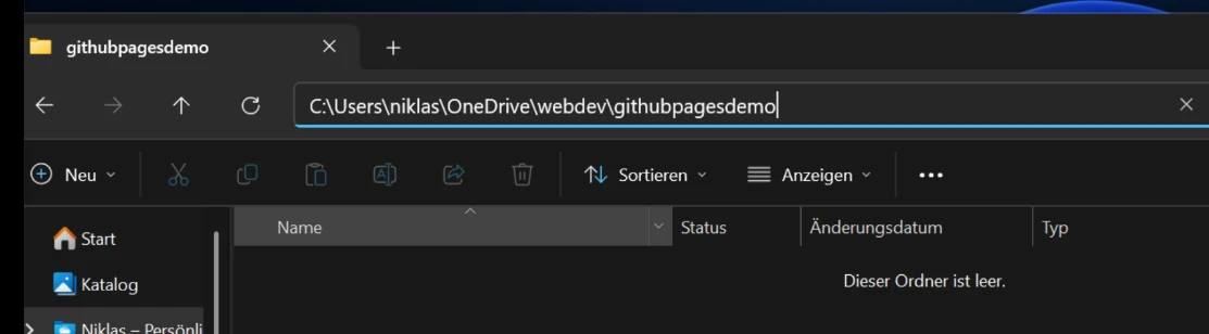 Projektverzeichnis